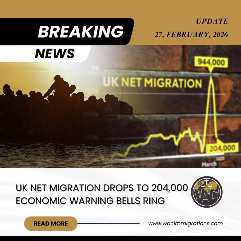 UK Net Migration Drops to 204,000 Economic Warning Bells Ring